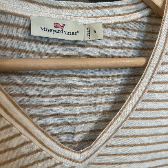 Vineyard Vines Carmel Stripe Surf Tee - Picture 2 of 3